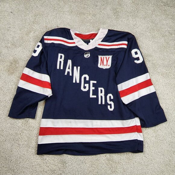 New York Rangers 2018 NHL Winter Jersey Blue Size Large L 52 DAMAGED SEE PHOTOS - Picture 2 of 8